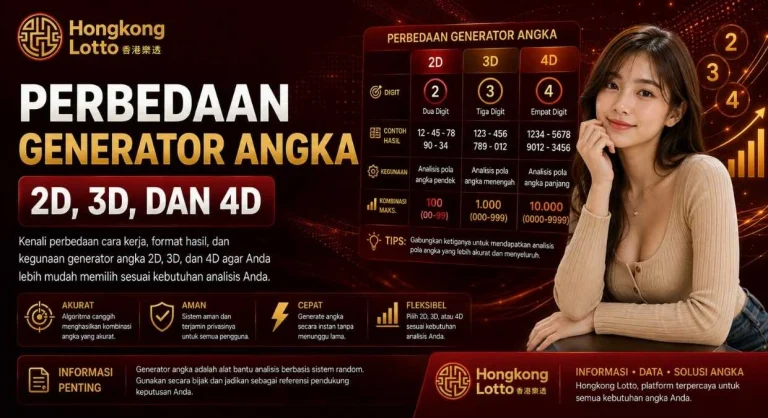 Perbedaan Generator Angka 2D 3D dan 4D